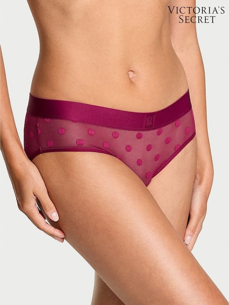 Victoria's Secret Fresh Jam Purple Hipster Sheer Logo Knickers (W57877) | €13