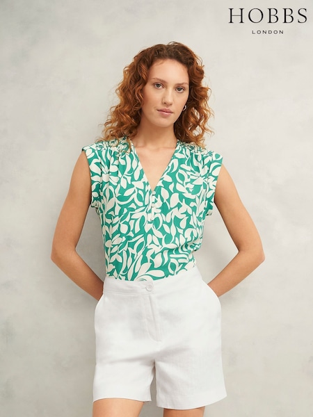 Hobbs White 100% Linen Chelsea Shorts (W58027) | €87