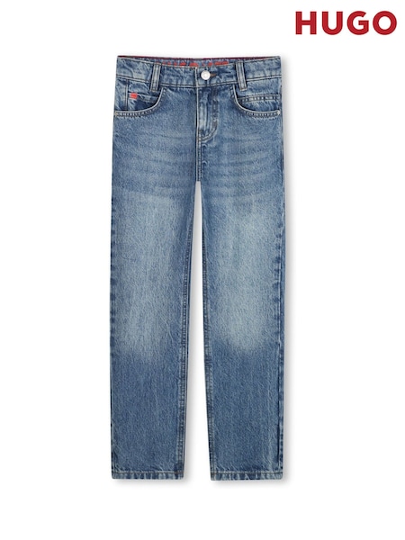HUGO Blue Straight Leg Denim Jeans (W58153) | 396 QAR - 495 QAR