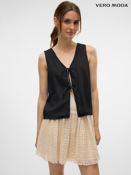 VERO MODA Tie Front Waistcoat (W58206) | €42