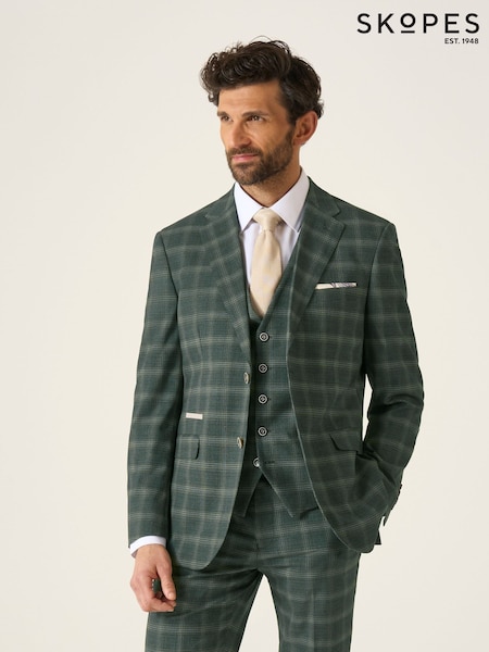 Skopes Dark grey Tailored Fit Parker Check Suit Jacket (W58222) | €152