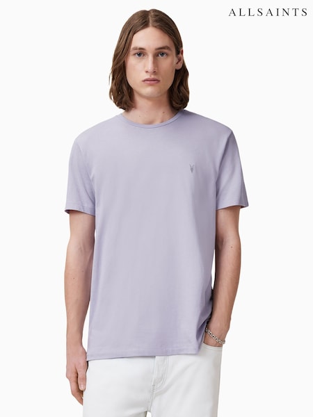 Violet - Tricou la baza gâtului cu logo Mânecă scurtă AllSaints Tonic (W58357) | 261 LEI