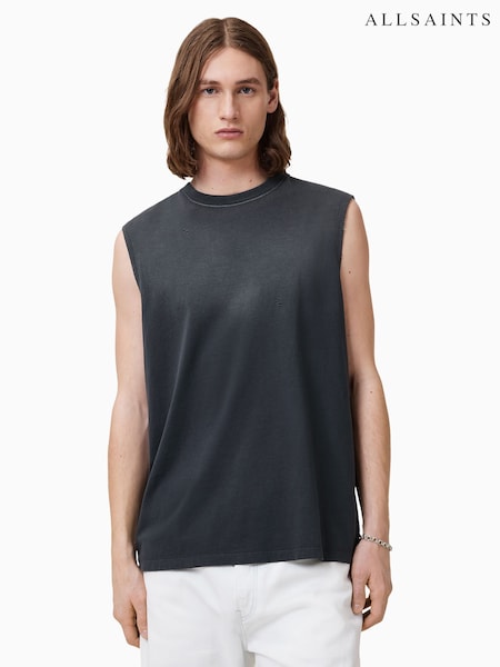 AllSaints Black Jonah Crew 100% Organic Cotton T-Shirt (W58360) | AED262