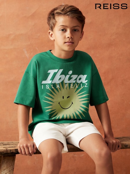 Reiss Bright Green Bruno 9-13 yrs SmileyWorld | Reiss Sun Motif T-Shirt (W58375) | €33