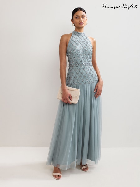 Phase Eight Green Nola Sequin Dress (W58465) | €494