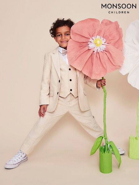 Monsoon Natural Smart Suit in Linen Blend 4 Piece (W58575) | R$ 740 - R$ 890