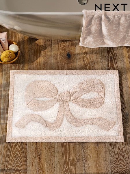 Natural Bow Bath Mat (W58608) | AED74