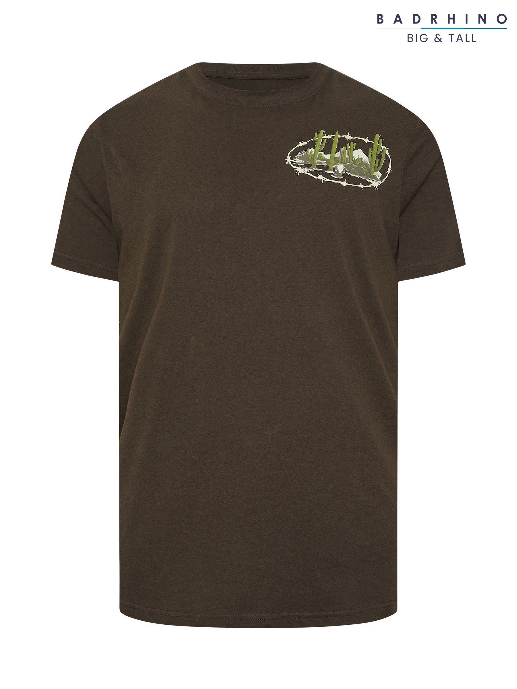 T-Shirts Brown Casual Graphic Machine Washable Holidayshop25