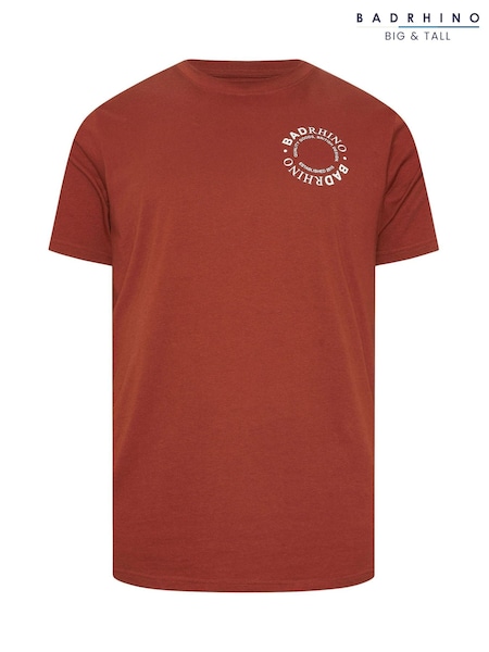 BadRhino Big & Tall Red Circle Logo 100% Cotton T-Shirt (W58650) | R$ 195