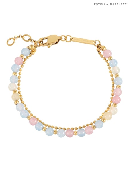 Estella Bartlett Gold Tone Pastel Multi Gemstone Duo Bracelet (W58805) | €42