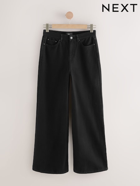 Black High Rise Palazzo Wide Leg Jeans (W58850) | €48