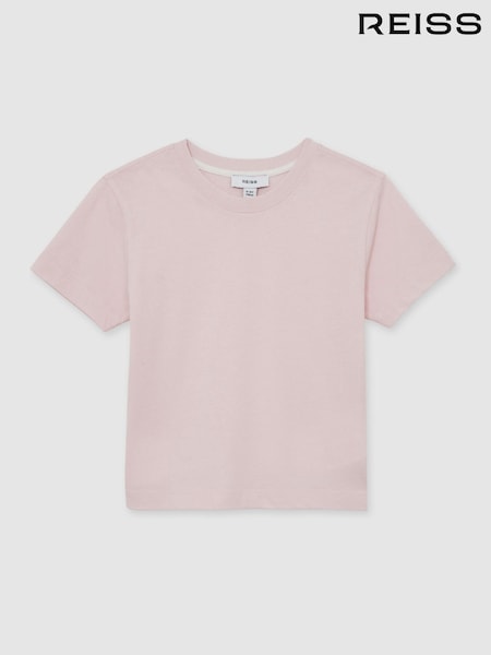 Reiss Pink Belle Cotton Crew-Neck T-Shirt (W58956) | €15