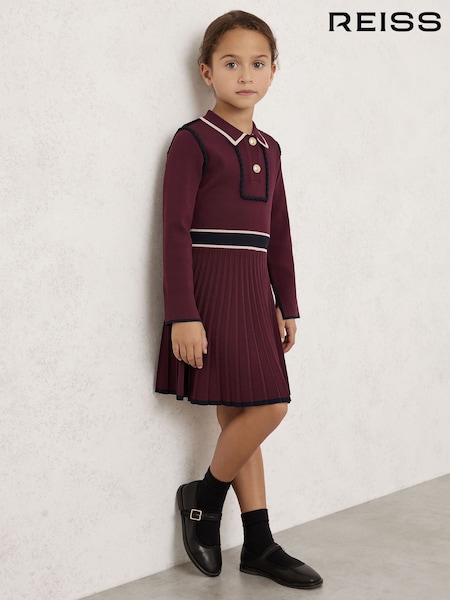 Reiss Berry Freya Piped Knitted Skater Dress (W58959) | €107