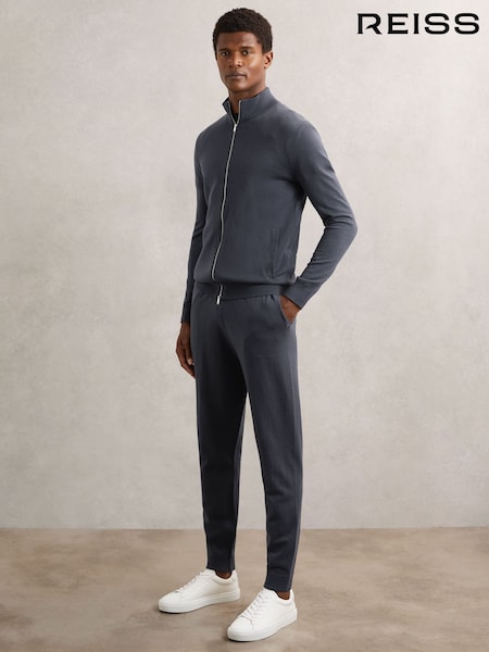 Reiss Midnight Navy Billings Merino Wool Cuffed Joggers (W58989) | AED922