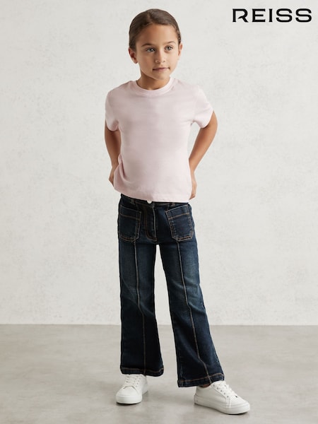 Reiss Pink Belle Cotton Crew Neck T-Shirt (W58991) | €15
