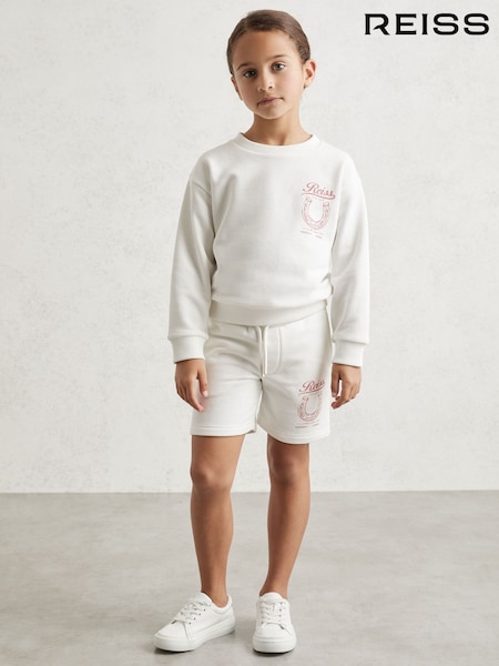 Reiss Ecru Candy Pony Club Sweatshirt and Shorts Set (W58996) | €85