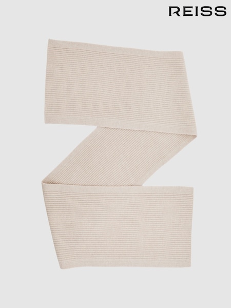 Reiss Light Oatmeal Melange Chesterfield Scarf (W59003) | €90