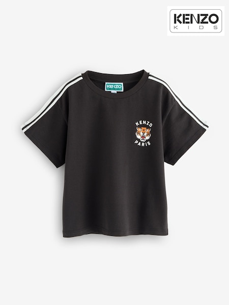 Kenzo Kids Blue Embroidered Chest Logo Short Sleeve T-Shirt (W59016) | 421 QAR - 495 QAR