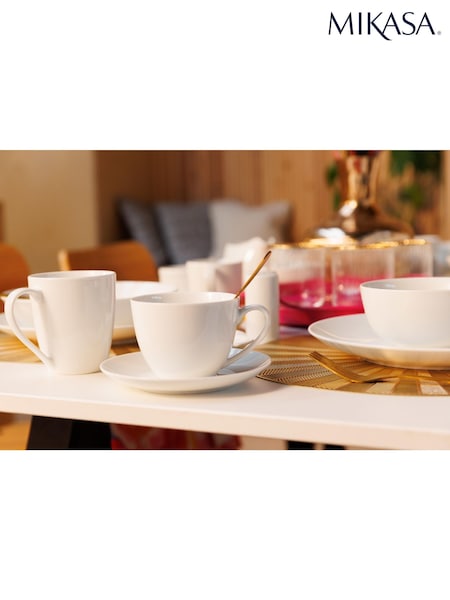 Mikasa Set of 4 White Chalk Porcelain Mugs (W59035) | €29