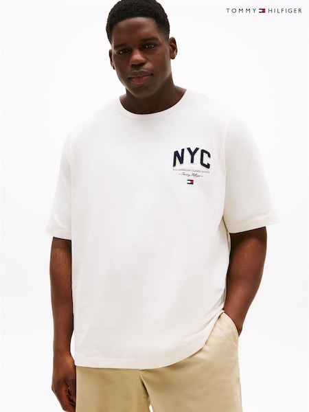 Tommy Hilfiger Cream Plus Regular Fit Short Sleeve T-Shirt (W59078) | €86