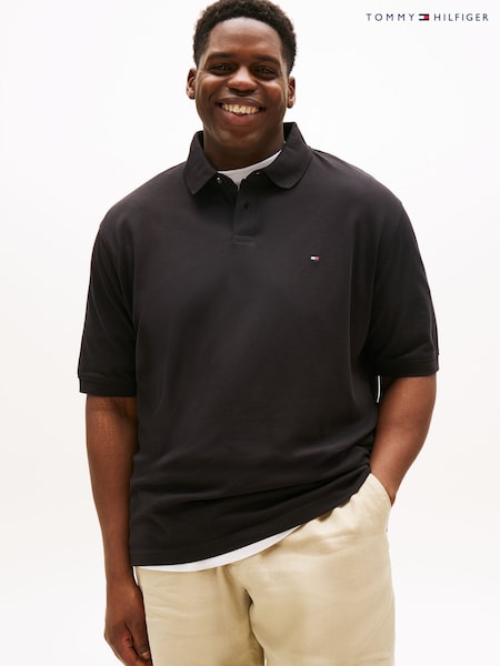 Tommy Hilfiger Black Regular Fit Plus 1985 Polo Shirt (W59089) | 371 QAR