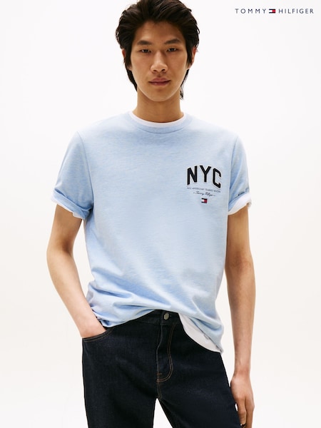 Tommy Hilfiger Blue Athleisure Logo Embroidery T-Shirt (W59090) | €86