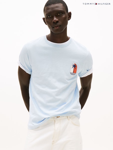 Tommy Hilfiger Blue Regular Fit Short Sleeve T-Shirt (W59113) | €64