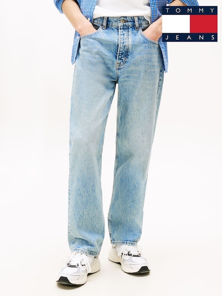 Tommy Jeans Blue Otis Signature Regular Straight Leg Jeans (W59162) | AED582
