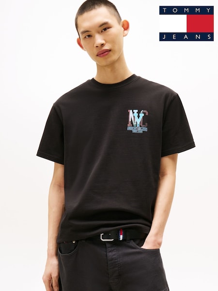 Tommy Jeans Black Back Graphic Print Relaxed T-Shirt (W59174) | €46