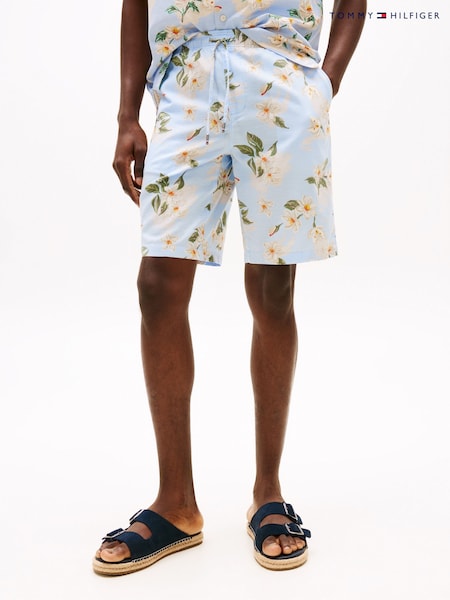 Tommy Hilfiger Blue Washed Cotton Shorts (W59181) | €129
