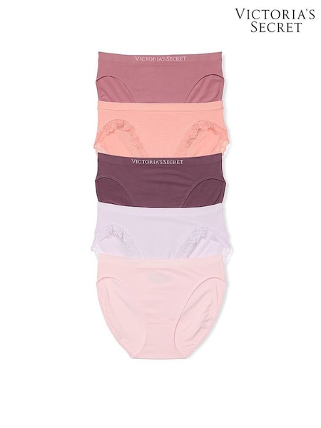 Victoria's Secret Pink/Orange/Purple Brief 5 Pack Knickers (W59188) | €31