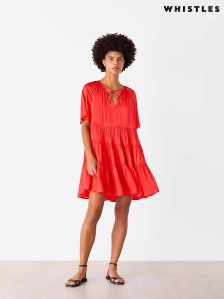 Whistles Satin Trapeze Mini Dress (W59259) | 1,259 LEI
