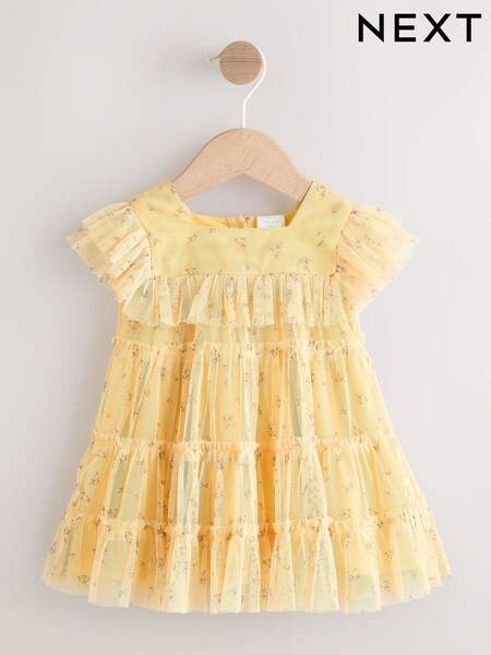 Yellow Ditsy - Baby Mesh Dress (0mths-2yrs) (W59260) | R$ 135 - R$ 155