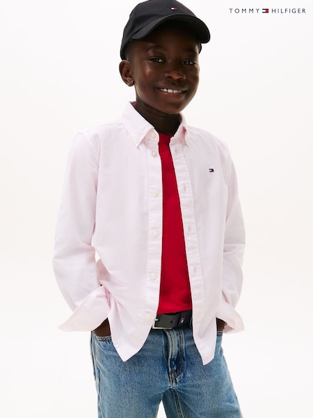 Tommy Hilfiger Pink Flag Oxford Long Sleeve Shirt (W59292) | €58 - €69