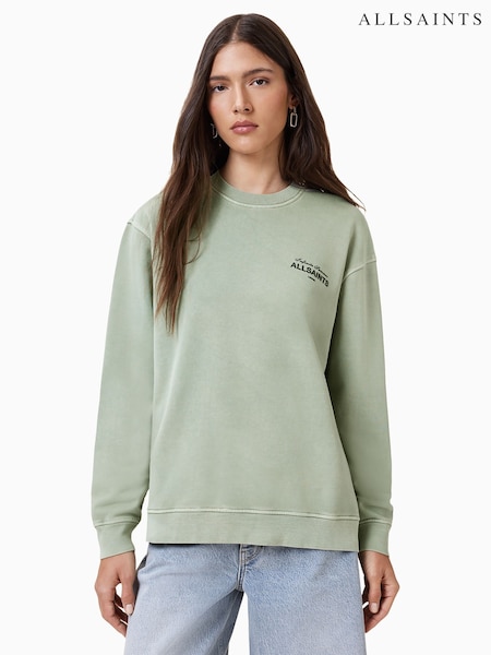 AllSaints Green Soleil Etta 100% Organic Cotton Sweat Top (W59361) | 6,549 UAH