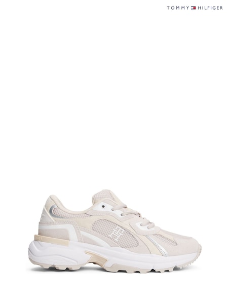 Tommy Hilfiger Natural Monogram Mesh Panel Cleat Trainers (W59393) | €165