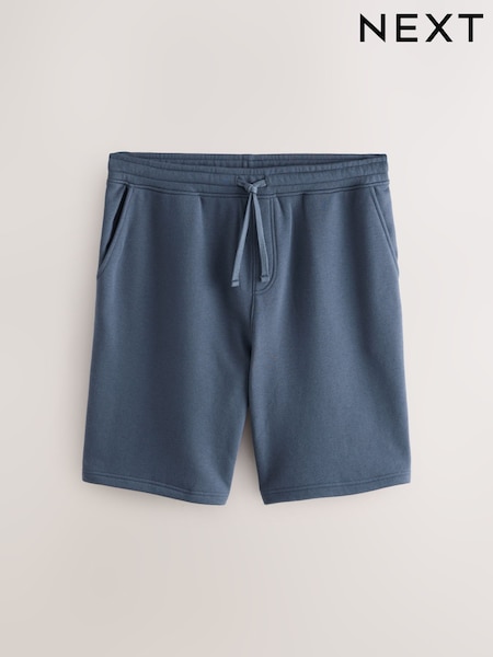 Vintage Blue Cotton Blend Brushed Jersey Shorts (W59491) | €21