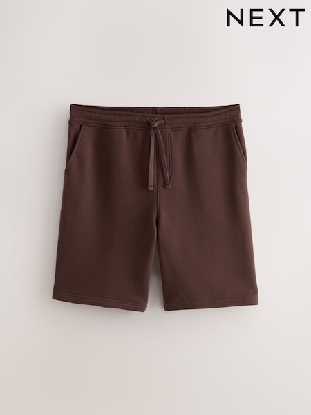 Brown Cotton Blend Brushed Jersey Shorts (W59495) | €21