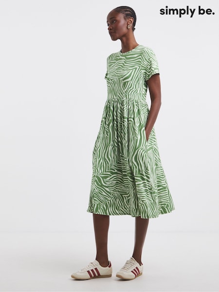 Simply Be Green Supersoft Pocket Midi Dress (W59829) | €37