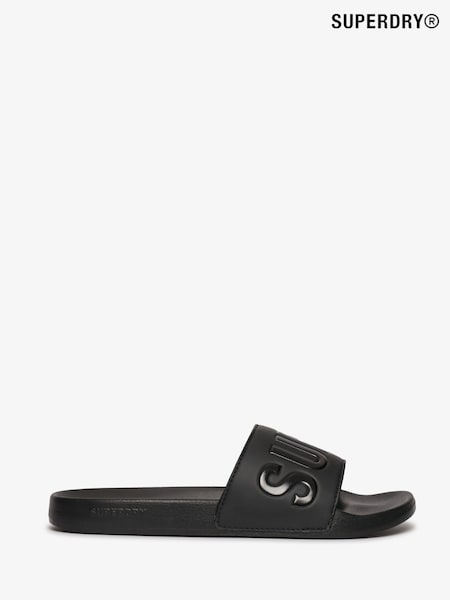 Superdry Black Core Graphic Pool Sliders (W59867) | €35