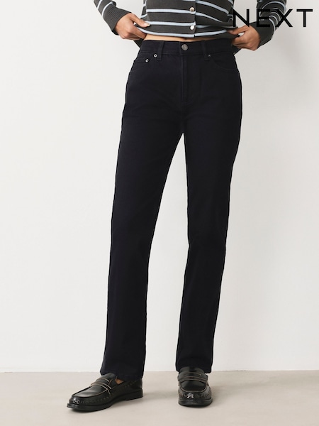 Black - Slim Mid Rise Stretch Jeans