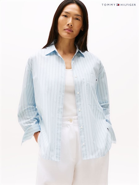Tommy Hilfiger Oversized Fit Adjustable Cuffs Poplin Shirt (W59893) | 156 €