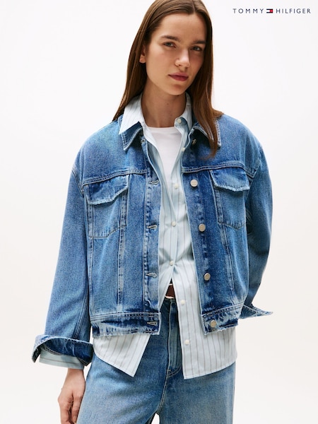 Tommy Hilfiger Oversized Short Denim Jacket (W59909) | R$ 1.680