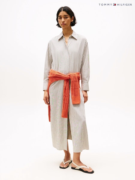 Tommy Hilfiger Natural Oversized Maxi Shirt Dress (W59912) | €268