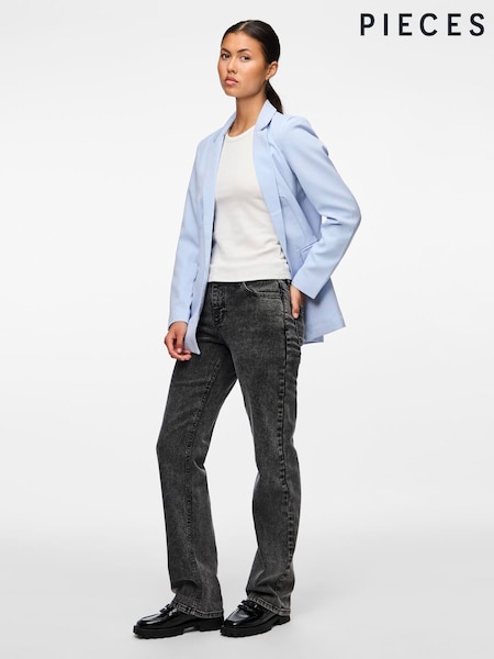 Azul - PIECES Long Sleeve Tailored Blazer (W59947) | R$ 445