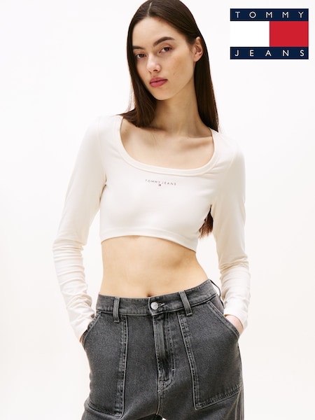 Tommy Jeans Slim Cropped Long Sleeve T-Shirt (W60094) | R$ 345
