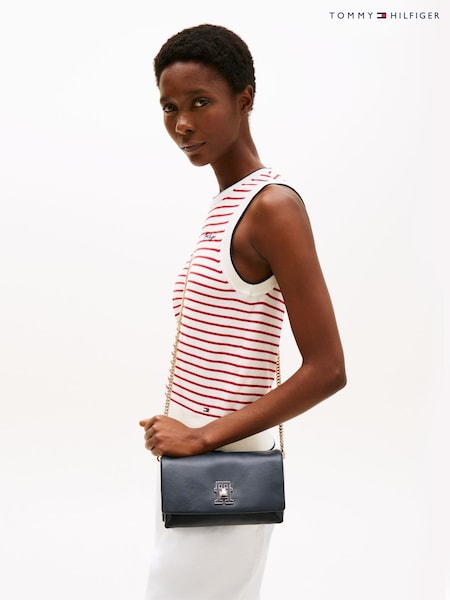 Tommy Hilfiger Blue Modern Turn Lock Cross-Body Bag (W60106) | €154