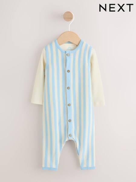 Blue Stripe Baby Knitted Dunagrees and Bodysuit Set (0mths-2yrs) (W60265) | AED97 - AED107