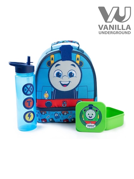 Vanilla Underground Kids Unisex Thomas and Friends Lunch Bag Bottle and Snack Pot Set (W60280) | 39 €