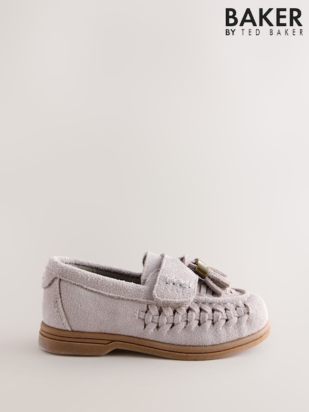 Baker by Ted Baker Stone Weave Tassle Loafers (W60356) | SGD 74